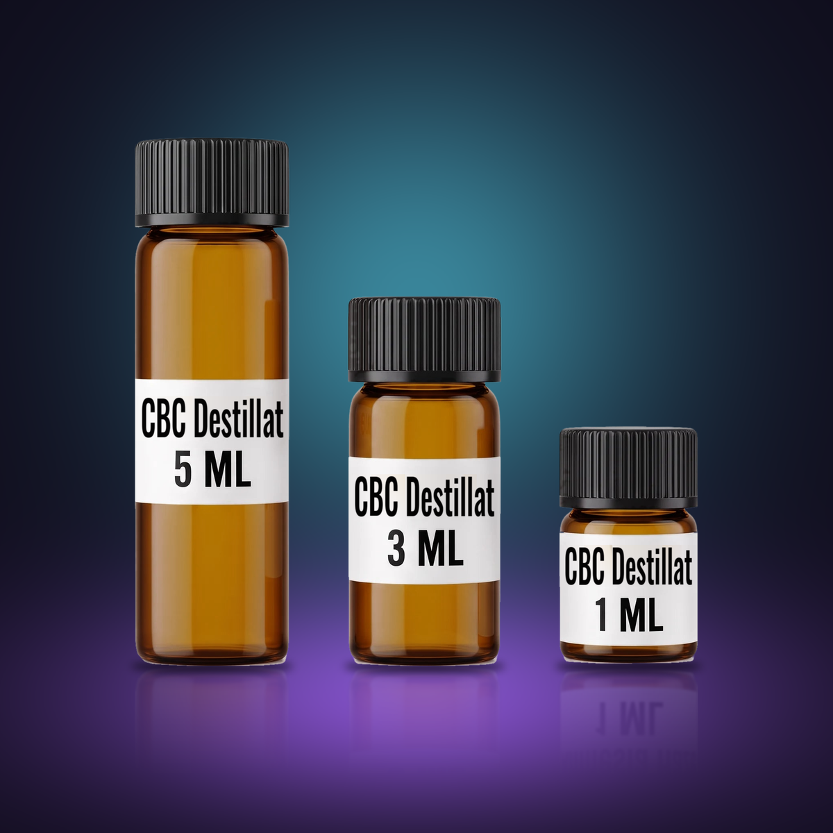 CBC destillat – lys gylden olie i 1, 3 og 5 ml