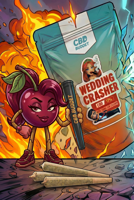 THC-A færdigrullet - Wedding crasher × Cherry Gelato badder