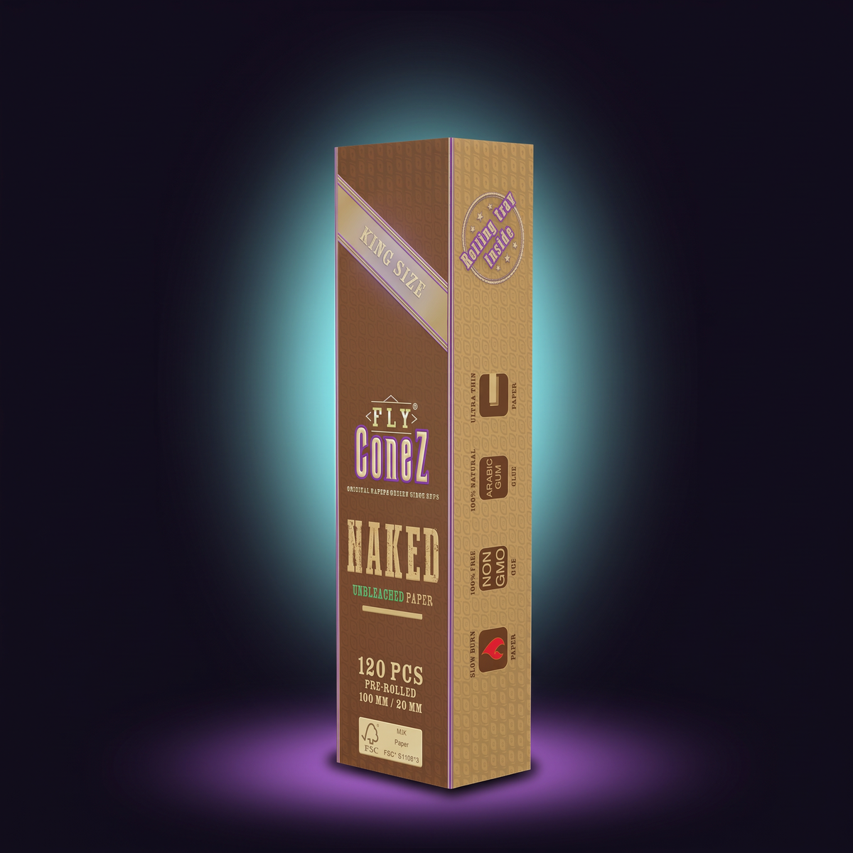 FLY Conez Naked King Size 120 stk.