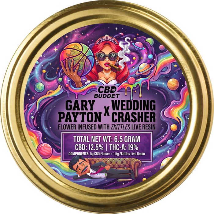 Gary Payton × Wedding Crasher × Zkittles live resin i guld-dåse