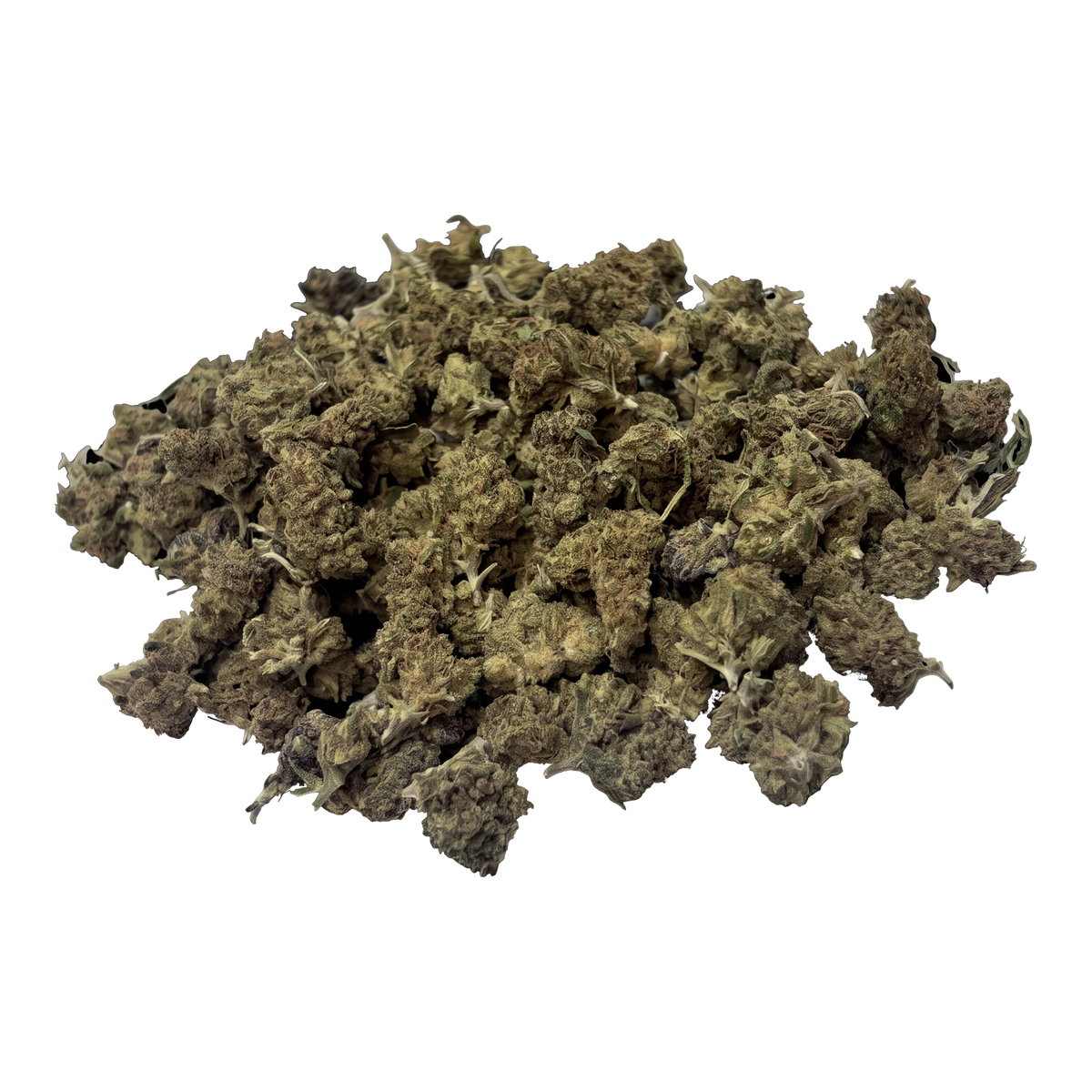 Watermelon Popcorn CBD-blomst – bunke af små toppe set oppefra