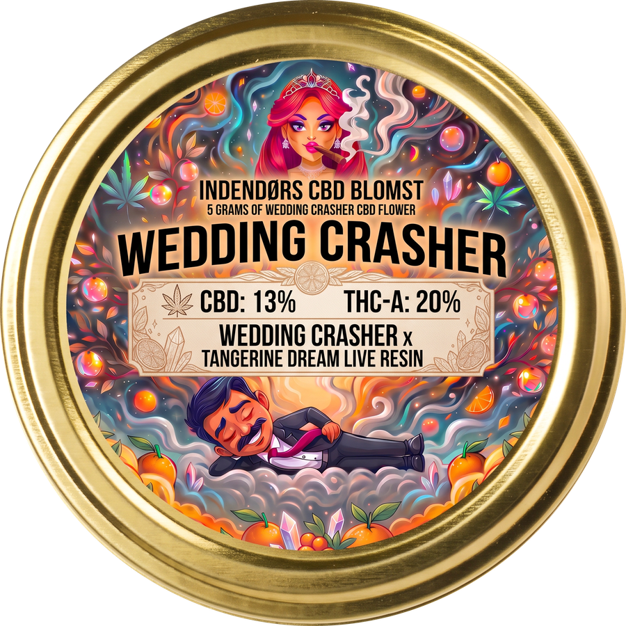 Wedding Crasher × Tangerine Dream live resin i guld-dåse