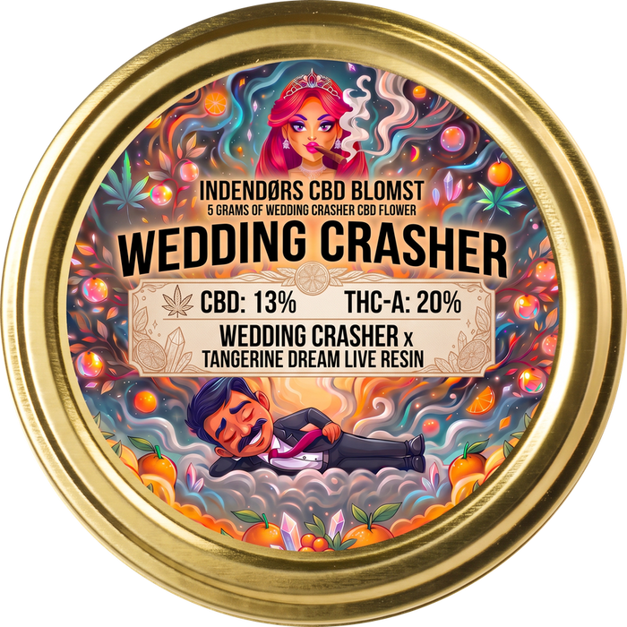 Wedding Crasher × Tangerine Dream live resin i guld-dåse